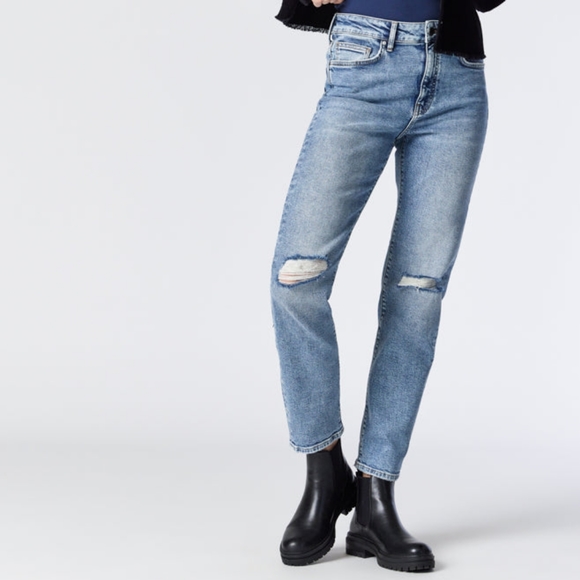 Mavi Soho Tapered Leg High Rise | Light Ripped Recycle BlueSize 27/29 - Picture 10 of 15